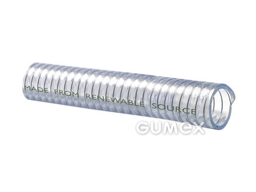 PLUTONE BIO, 10/16mm, 7bar/-0,85bar, PVC, Stahlspirale, -10°C/+60°C, transparent, 